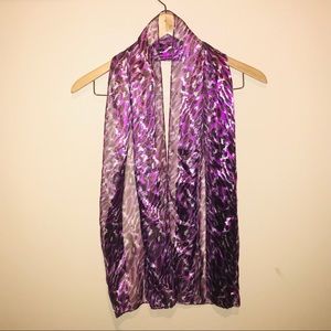 Scarf animal print magenta, black, lilac & silver